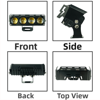 Motociklističko LED glavna svjetla s tri LED diode, aluminijsko kućište, 30 W, 12-80 V, 1200 lm