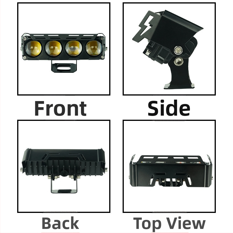 Motociklističko LED glavna svjetla s tri LED diode, aluminijsko kućište, 30 W, 12-80 V, 1200 lm