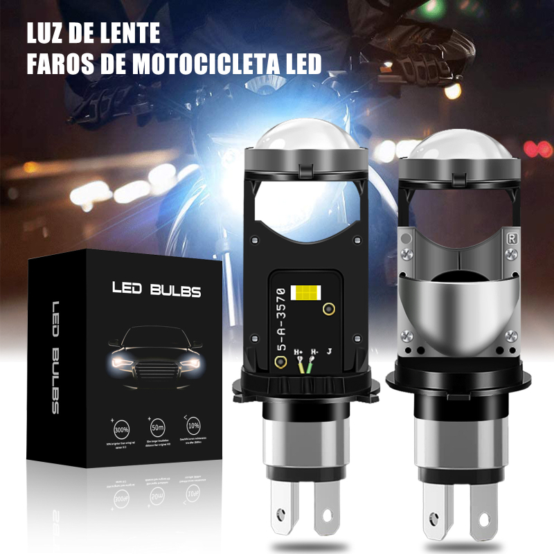 Motociklističko LED prednje svjetlo s lećom H4 – visoki i niski snop, 26W/19W, 9-60V, IP67, 3200 lm