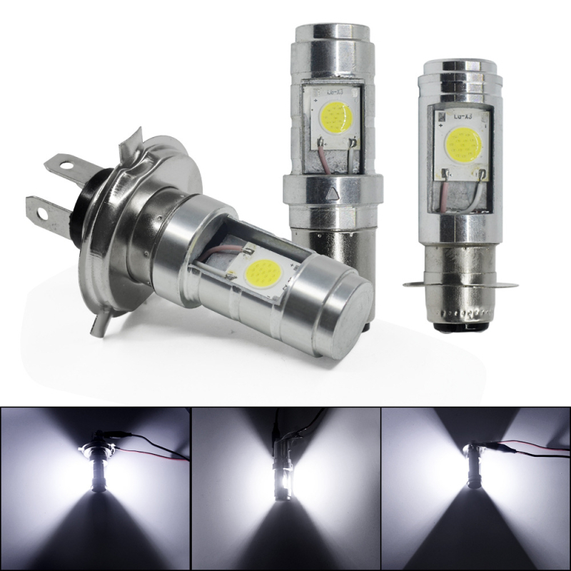 Motociklističko COB LED svjetlo za motocikl, 9W, 12V, model H4 P15D BA20D, aluminijsko kućište