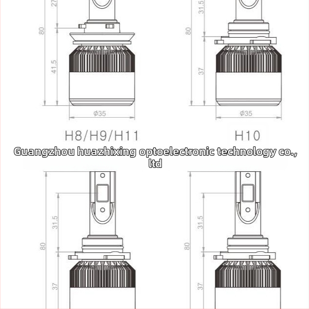 LED glavna svjetla C6 za auto/motocikl, COB 4000 lm, 36W, 9–36V, IP68, avionski aluminij