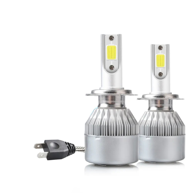 LED glavna svjetla C6 za auto/motocikl, COB 4000 lm, 36W, 9–36V, IP68, avionski aluminij