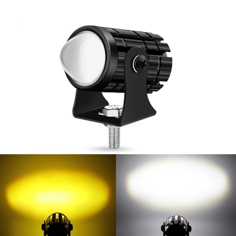 Off-road LED reflektor za motocikl s dvostrukim LED, vodootporan, kompaktno čelično kućište, daleki i bliži snop integriran, 9-80V