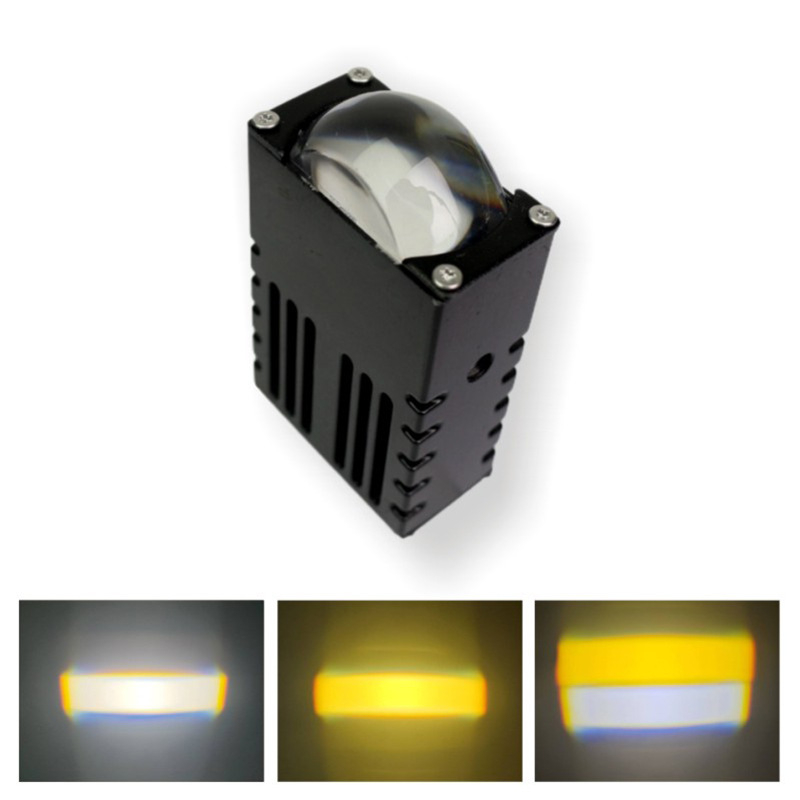 IBOOM i17 LED matrica prednje maglenke za motocikl, 1,5 inča, bijelo-žuti dvobojni modul, avionski aluminij, IP67, 28W, 8000LM