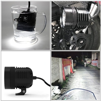 LED reflektor za motocikl, 6-LED, 60W, 6000lm, IP68, 12V
