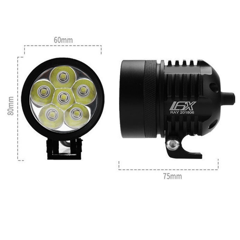 LED reflektor za motocikl, 6-LED, 60W, 6000lm, IP68, 12V