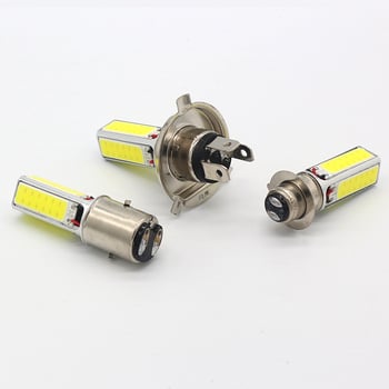 LED far motocikla s COB na četiri strane, kompatibilno s P15D, BA20D i H4