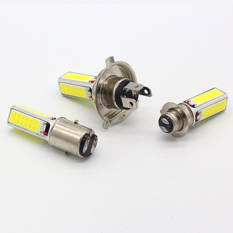 LED far motocikla s COB na četiri strane, kompatibilno s P15D, BA20D i H4