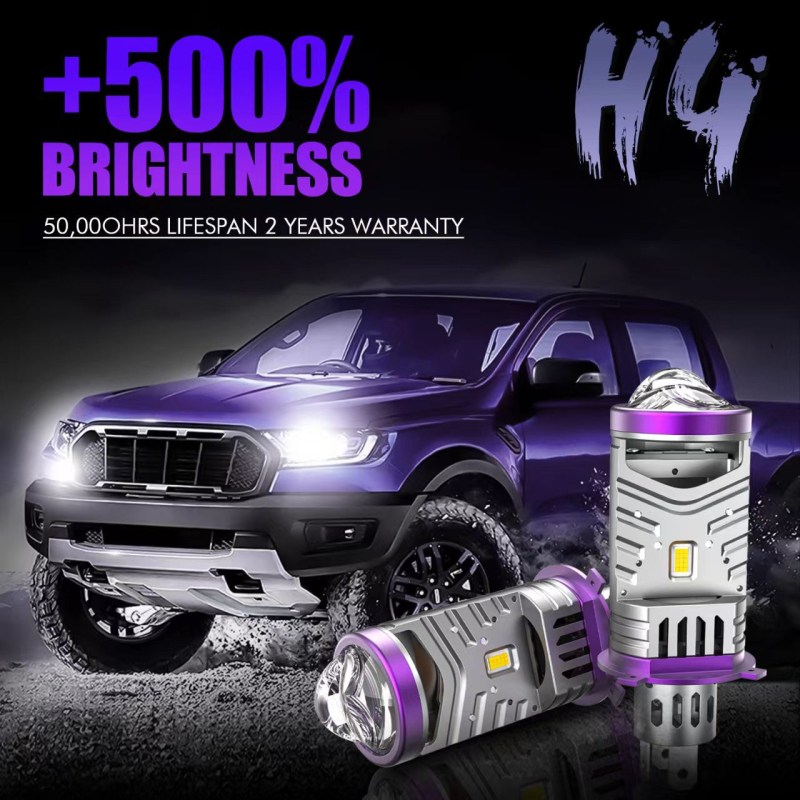 LED H4 far motocikla s lećom, 100W, Plug-In priključak