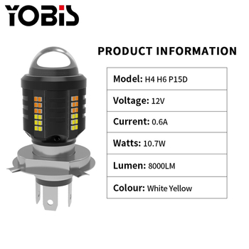 LED motociklističko svjetlo H4, aluminijsko kućište, 9–80 V, 0.6 A, 7.2 W, vijek trajanja 50 000 h