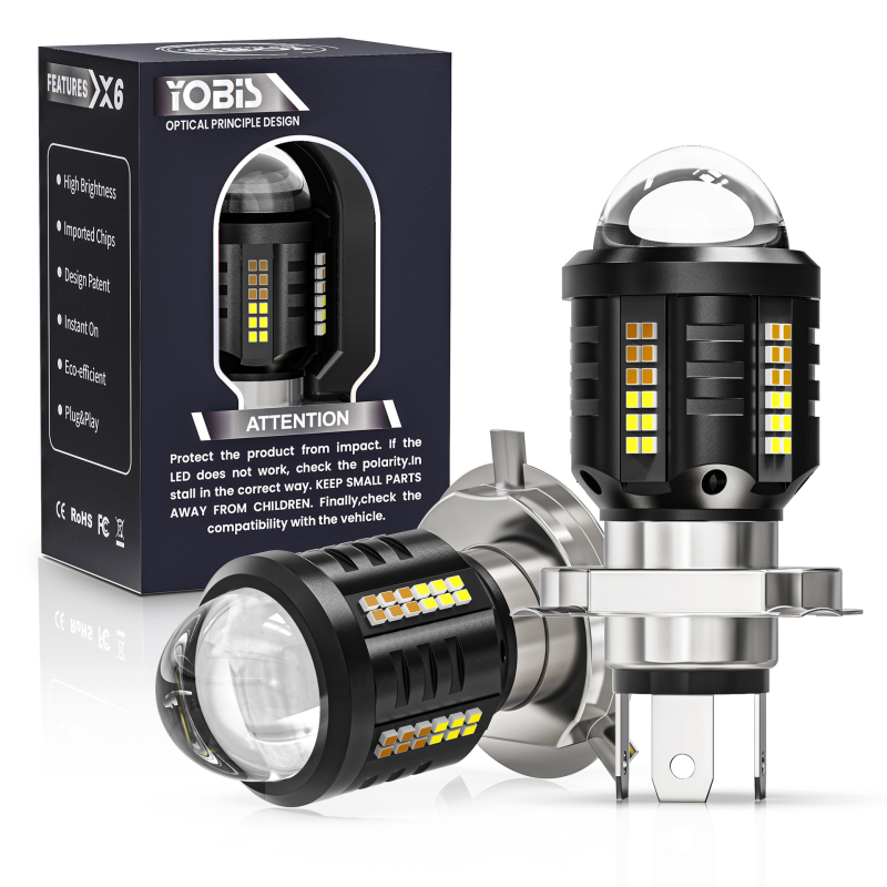 LED motociklističko svjetlo H4, aluminijsko kućište, 9–80 V, 0.6 A, 7.2 W, vijek trajanja 50 000 h
