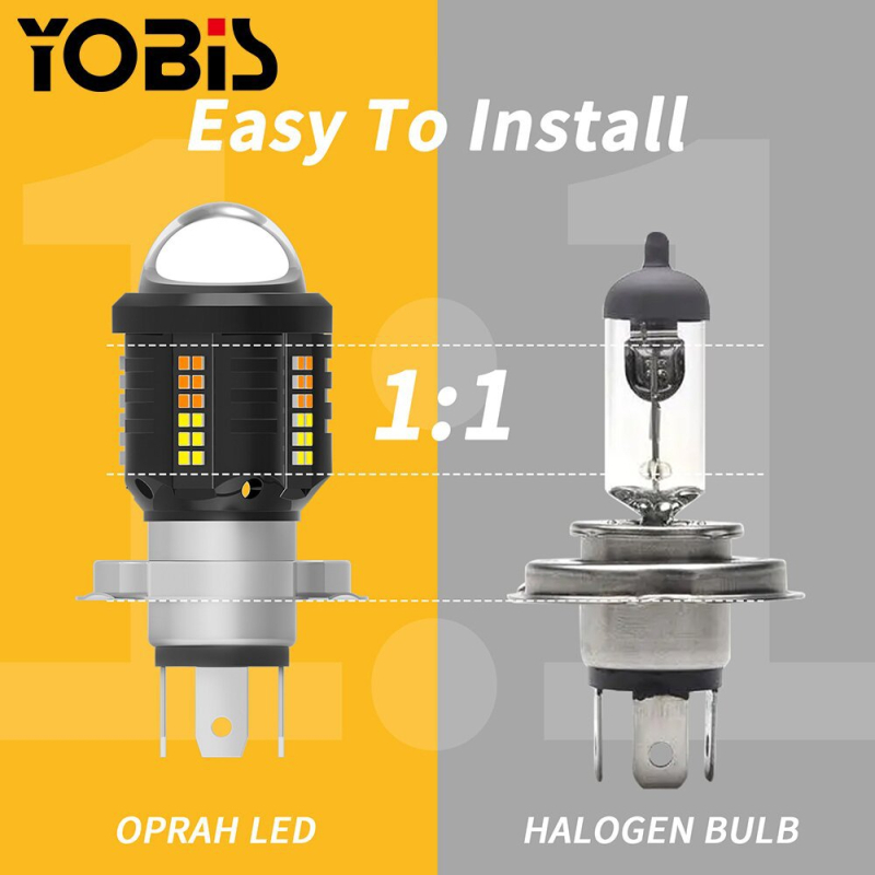 LED motociklističko svjetlo H4, aluminijsko kućište, 9–80 V, 0.6 A, 7.2 W, vijek trajanja 50 000 h