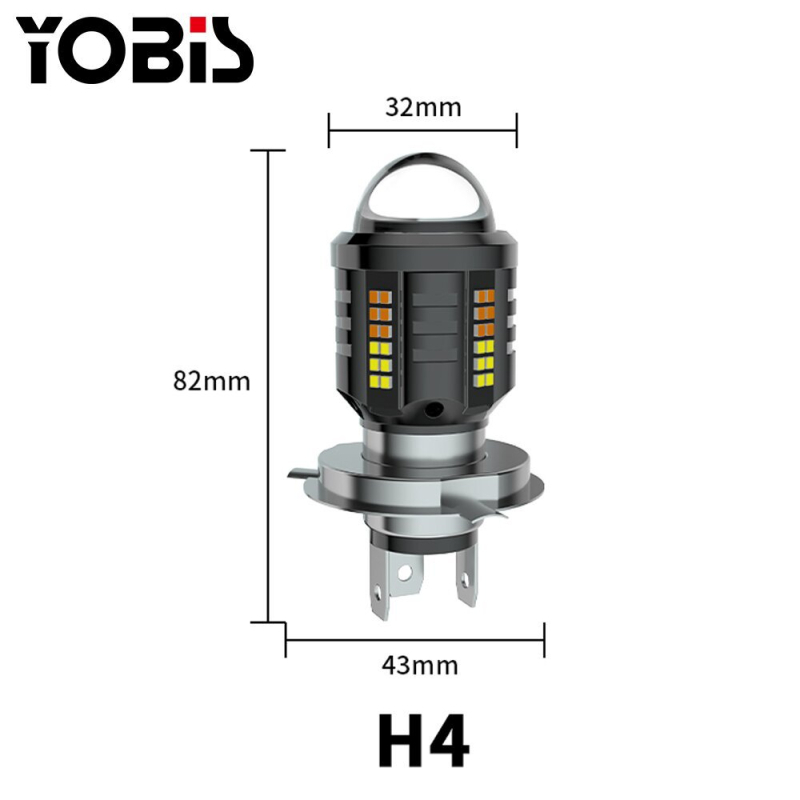 LED motociklističko svjetlo H4, aluminijsko kućište, 9–80 V, 0.6 A, 7.2 W, vijek trajanja 50 000 h