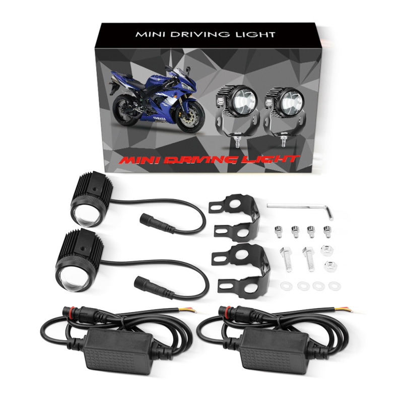 LED glavna svjetla za motocikl, dvobojna, vodootporna, aluminijsko kućište, 10W LED, 8-80V, IP67, Model 002