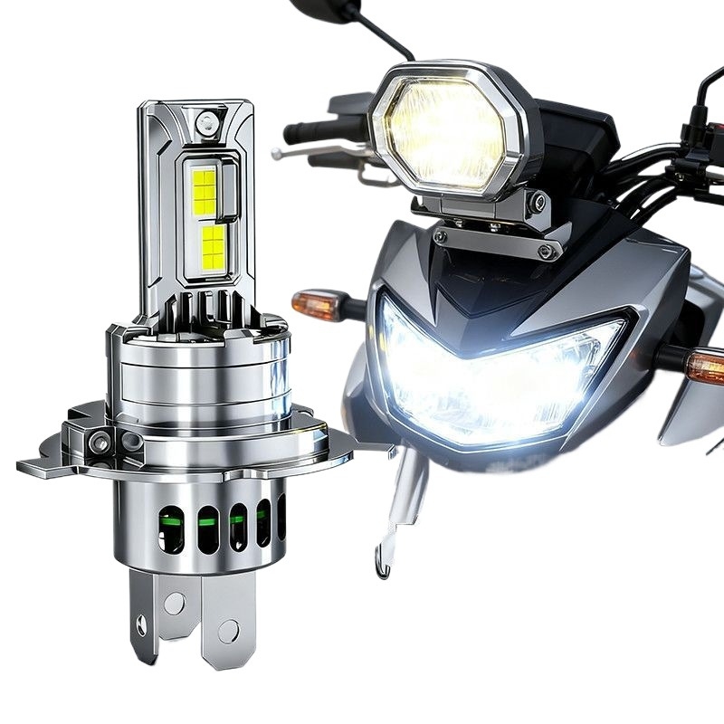 Motocikl LED prednja svjetla s integriranim visokim i niskim snopom, 300W, kompatibilan s H4