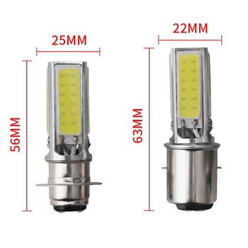 Motociklistička LED prednja svjetla za ugradnju, s jednim držačem, H6 PX15D, COB, 5-strani, 25W; prednje i stražnje svjetlo BA20D