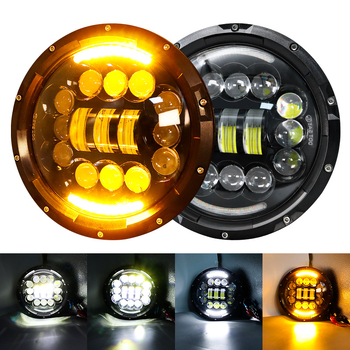 Far LED off-road pentru motocicletă, lentilă H4, 15 LED, 9-36V, corp din aluminiu, 6000LM