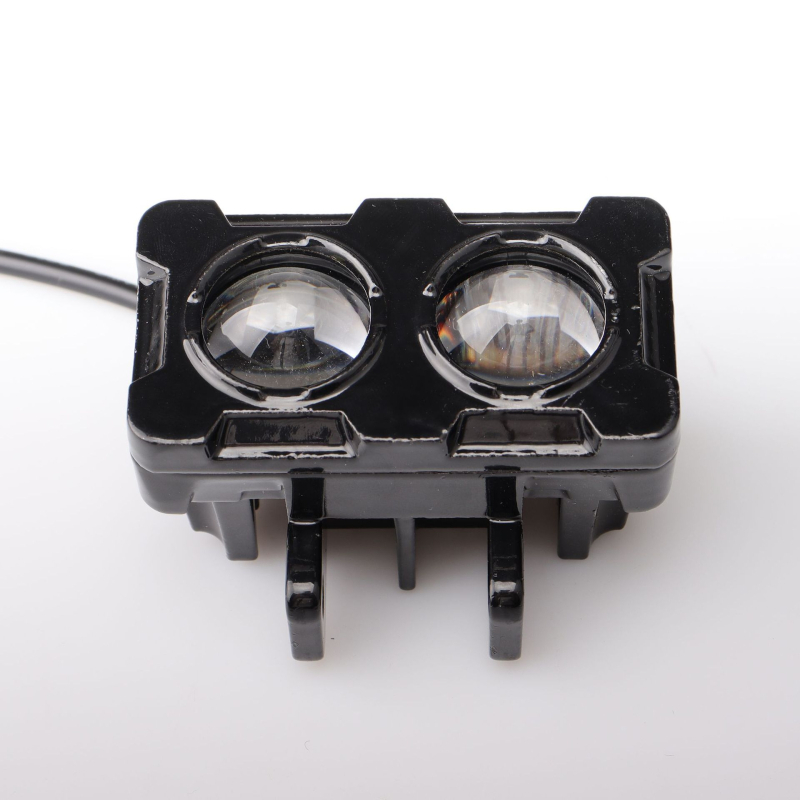 LED far za motocikl s dvostrukim lećama, vodootporan prednji far, 18W, 5000lm, žuto-bijeli snop
