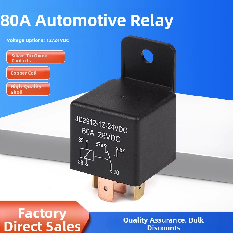 Automobiļu relejs ar plastmasas korpusu, 80A, 12V, JD2912