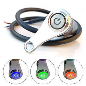 Prekidač upravljača motocikla, 16 mm, LED, vodootporan, upravljanje prednjim svjetlom i sirenom, 12V