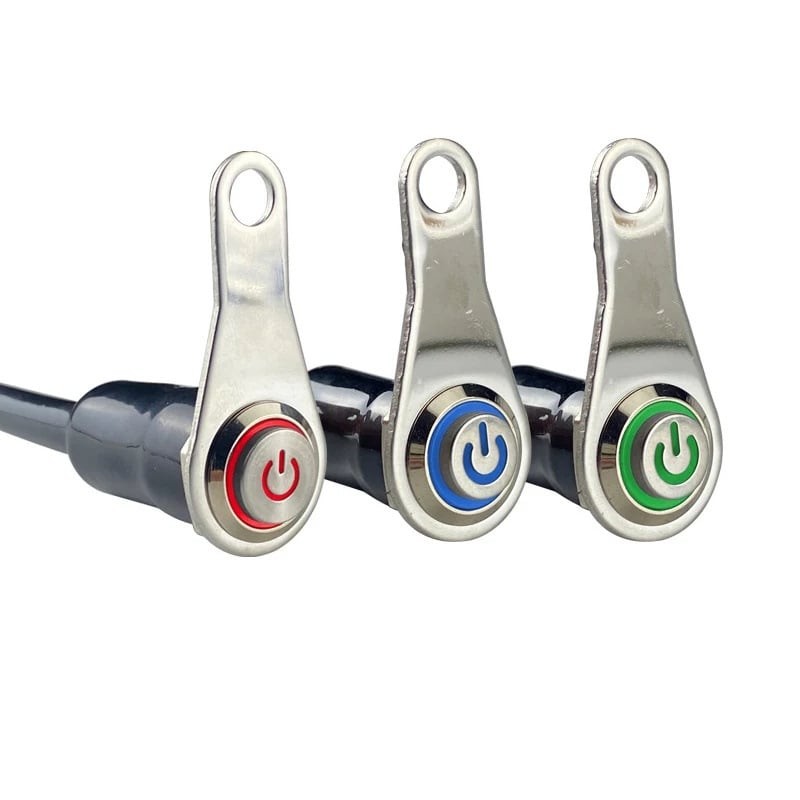 Prekidač upravljača motocikla, 16 mm, LED, vodootporan, upravljanje prednjim svjetlom i sirenom, 12V
