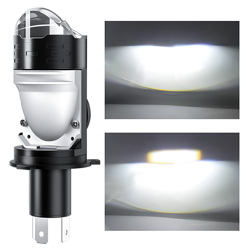 H4 LED motociklističko prednje svjetlo s lećom, model A6c, 9-36V, 3600 lm, IP68