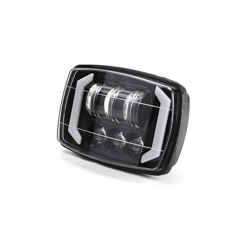 Motociklističko LED prednje svjetlo s Y-obliku nosača, Angel Eye, aluminij/PC, 10-100V AC/DC, vijek trajanja 50.000 h