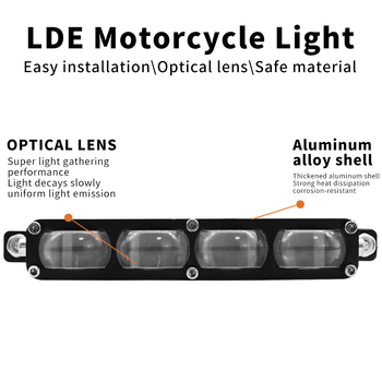 LED reflektor s tri zrake za motocikl i električno vozilo, žuto-bijela svjetlost, radno svjetlo visoke jačine