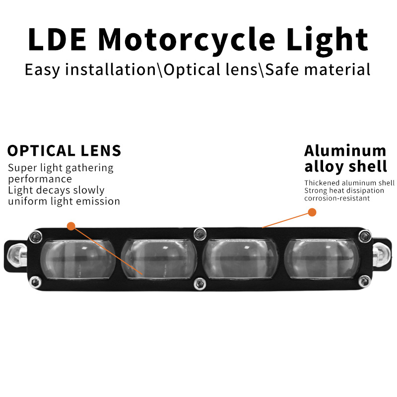 LED reflektor s tri zrake za motocikl i električno vozilo, žuto-bijela svjetlost, radno svjetlo visoke jačine