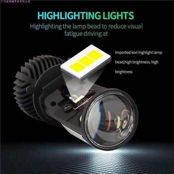 LED prednje svjetlo za automobil i motocikl s fisheye lećom, 9-32V, 35W, 8000 lm, IP67, aluminijsko kućište
