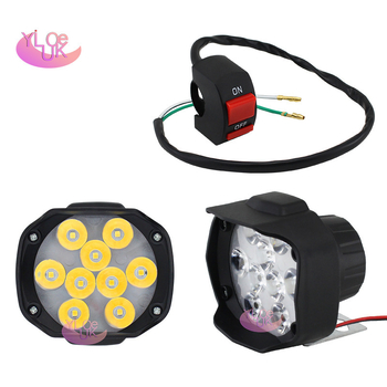 LED far motocikla s 9 LED integriranih, 12/24V, kućište od aluminijske zlitine, 12W, 360lm