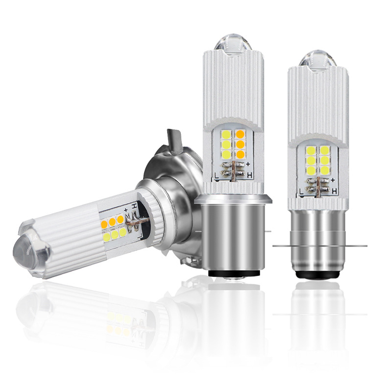 Motociklističko LED prednje svjetlo s dvostrukom lećom, model H4/BA20D/P15D, 12–80V, IP67, 890 lm, 8.9 W