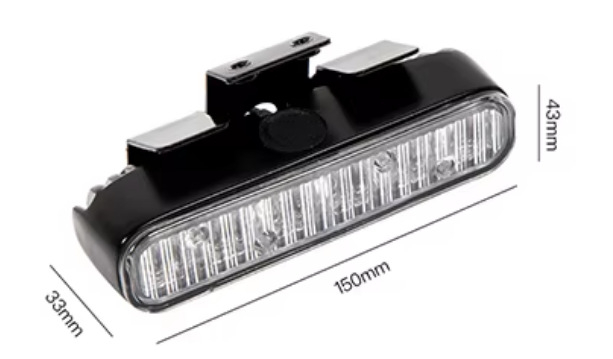 K6 aluminijski LED far motocikla, ledeno plava, 6 LED, 18W, IP65, ugrađena leća