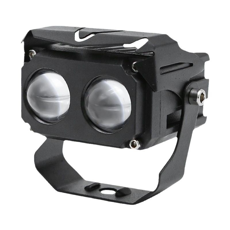 Motocikl LED spot svjetlo s dvostrukom kvadratnom lećom – 10W, 12-24V DC, 6000K/3000K, aluminijsko kućište