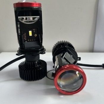 Y7D-H4 LED far automobila s integriranim visokim i niskim snopom — 55W, 12–24V, 5000–8000 lm, avionski aluminij