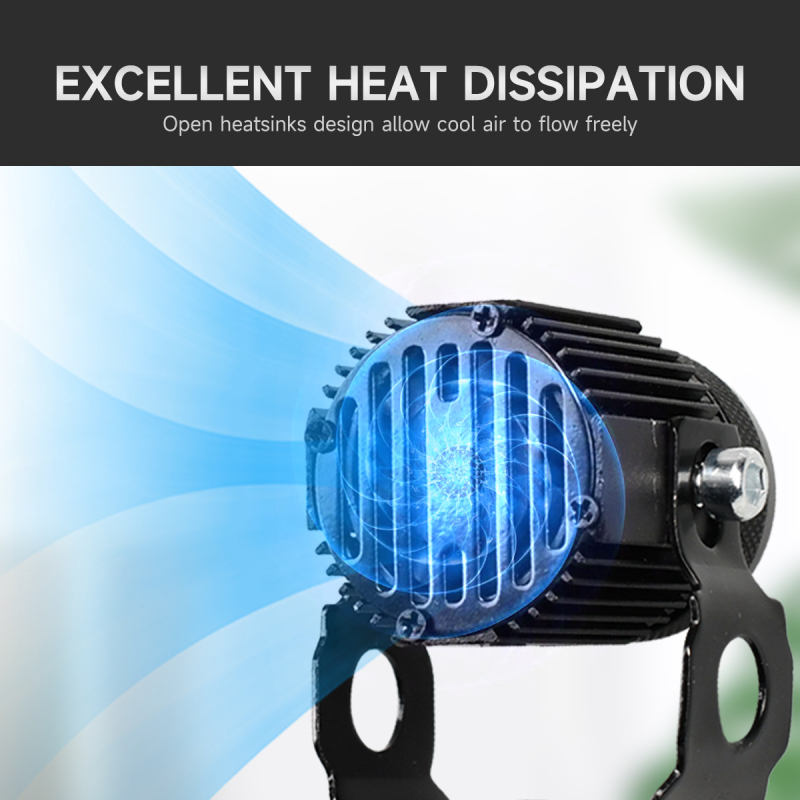 Far pentru motocicletă LED, fascicul dual-color înalt/jos, 3000 lm, IP68, tensiune 10-30V, sursă LED