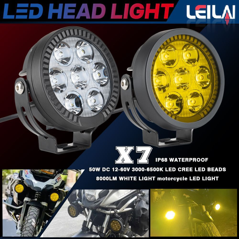 LED motociklistički reflektor s aluminijskim kućištem, 12-36V, 70W, IP67, do 14000 lm