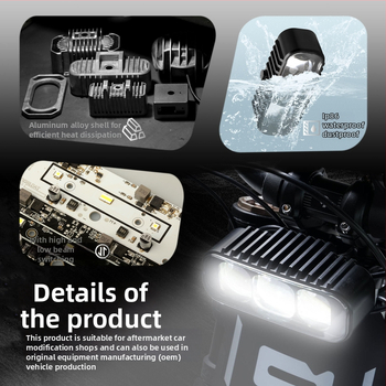 LED far za električni motocikl, EU E-Mark certifikat, visok i niski snop, vodootporan, aftermarket far