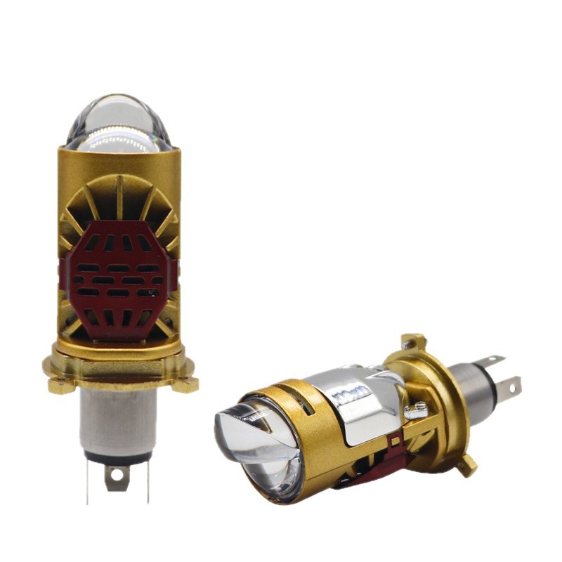 Motocikl LED prednje svjetlo s H4 dvostrukim snopom i bifokalnom lećom, trokraki nosač, 55W, 9-36V, 6000 lm