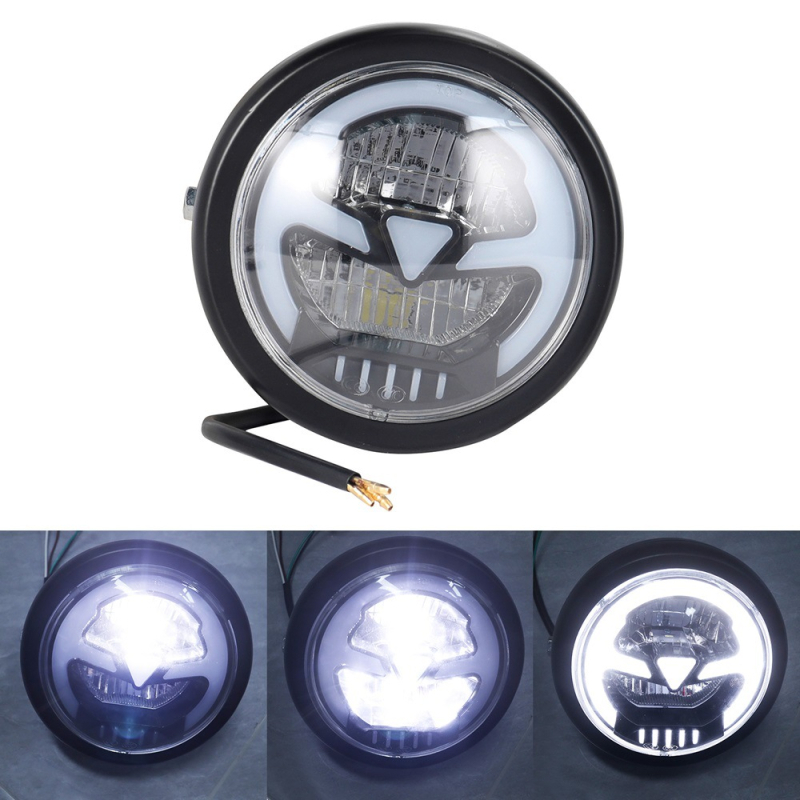 Motociklistička LED dnevna svjetla s okruglim kućištem, materijal željezo, 12V, 35W, model vanjska svjetla