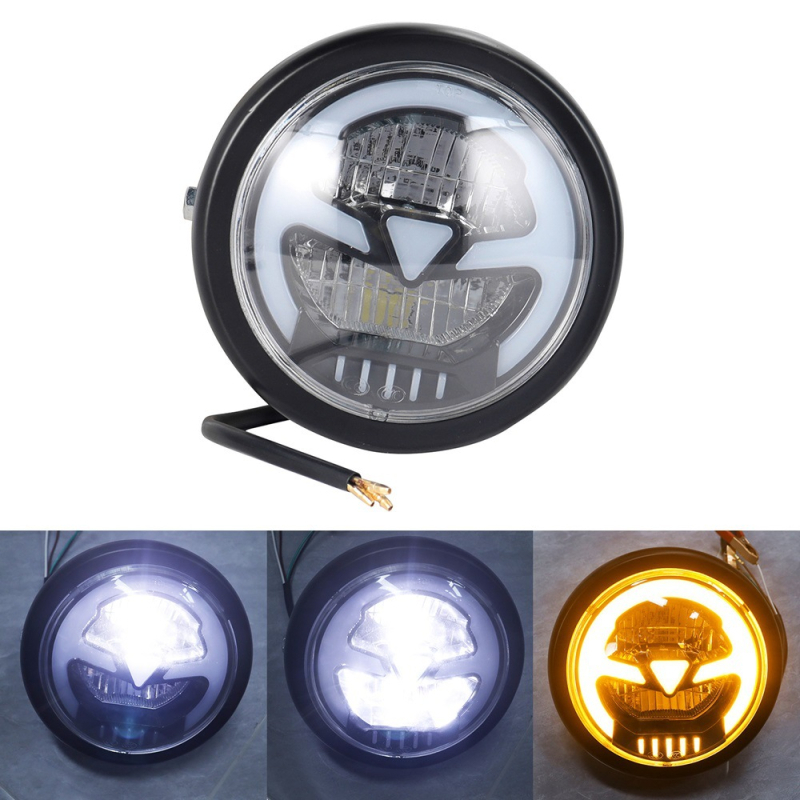 Motociklistička LED dnevna svjetla s okruglim kućištem, materijal željezo, 12V, 35W, model vanjska svjetla