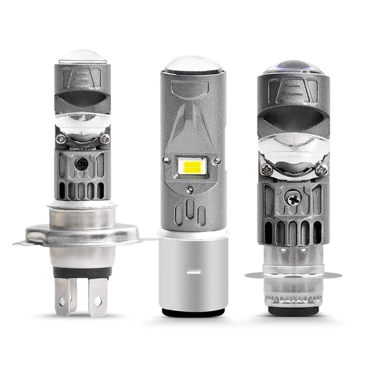 LED prednje svjetlo za motocikl s bazama H4/H6/HS1/P15D/BA20D, aluminijsko kućište, 12-80V, 10W, vijek trajanja 50 000 h