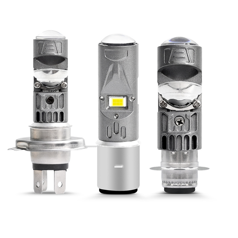 LED prednje svjetlo za motocikl s bazama H4/H6/HS1/P15D/BA20D, aluminijsko kućište, 12-80V, 10W, vijek trajanja 50 000 h