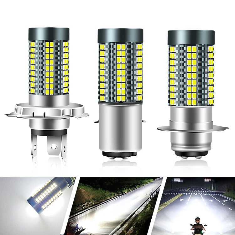 Motociklističko LED prednje svjetlo s aluminijskim kućištem, 12-24V, 1200 lm, 18W visoki / 6W niski, kompatibilno s H4, H6/BA20D, P15D
