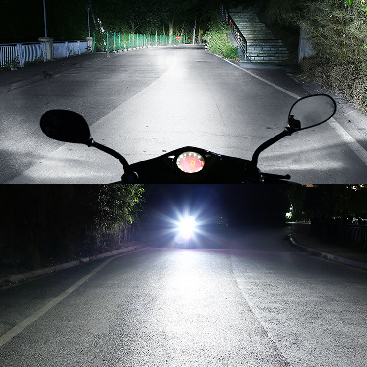 Motociklističko LED prednje svjetlo s aluminijskim kućištem, 12-24V, 1200 lm, 18W visoki / 6W niski, kompatibilno s H4, H6/BA20D, P15D