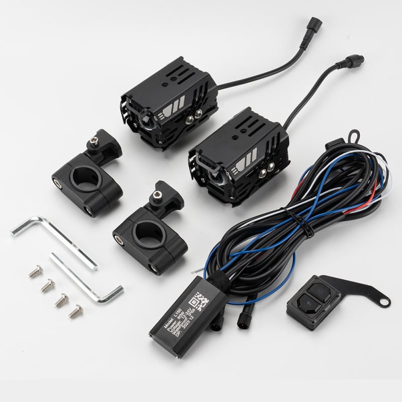 Bežični motociklistički far s dvobojnim LED treperenjem, 30W, 12-36V, 5000 lm, IP68, model L150