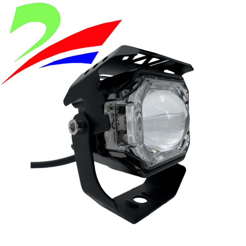 LED προβολέας μοτοσικλέτας με φακό τριών πλευρών, αδιάβροχος, 25W, 24V, IP67, 6000 lm, υψηλό/χαμηλό φως