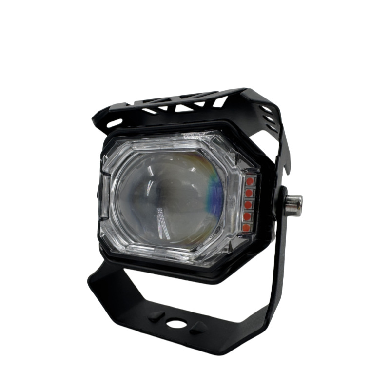 LED προβολέας μοτοσικλέτας με φακό τριών πλευρών, αδιάβροχος, 25W, 24V, IP67, 6000 lm, υψηλό/χαμηλό φως