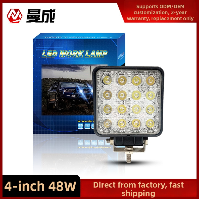 LED radna svjetiljka za automobile, 4 inča, 48W, off-road vozila, svjetlo za održavanje i inspekciju, motocikl
