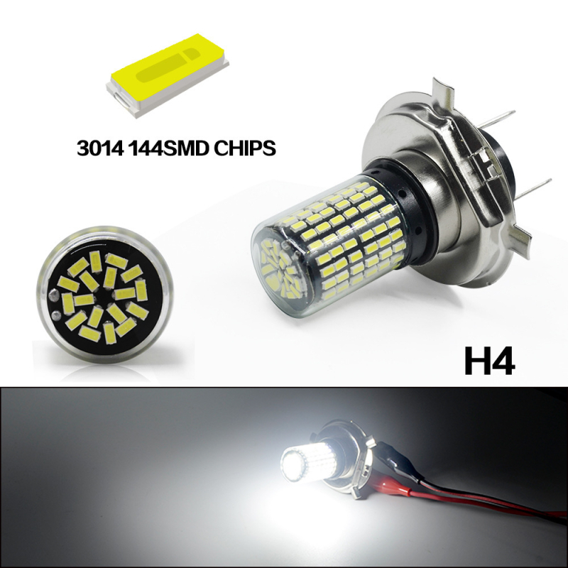LED prednje svjetlo za motocikl H4 BA20D P15D H6 3014 144SMD s dvostrukim zahvatom